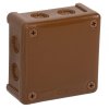 Povrchový box prázdny 8 prívodov VIPLAST VP-42 BRONZE IP55 98x98x42mm 042-02