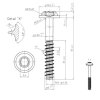 Plastová skrutka CORAB M960 TORX 6x50 A2