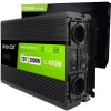 Green Cell PowerInverter LCD 12V -> 230V 2000W/4000W CLEAN SINUSOIDA