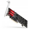 Adaptér Axagon PCEM2-ND PCIe 2x NVME M.2