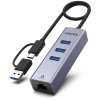 unitek hub usb c 4w1 ethernet 3 x usb a 5 gbps z adapterem usb a 2258e15df2e51