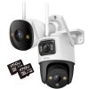 zestaw 2 kamer ip imou bullet 3 5mp i cruiser dual 10mp z kartami pamici 32gb d96d5c917141c