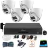 Dahua sledovací set 4x dome kamera HAC-HDW1500CLQ-IL-A-0280B-S2 1TB IR 20m 5mp