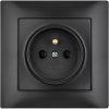 gniazdo pojedyncze z uziemieniem vcx lc 13 czarny d657c7b531a0a