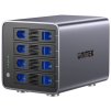 Unitek RAID kryt pre 2,5'/3,5'' SATA disk 8 režimov 80TB USB-C