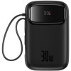 powerbank baseus qpow 2 10000mah 30w z 2 wbudowanymi kablami usbc czarny c0f37a8adddcd