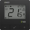 ENGO Controls E40-BATB - Programovateľný, internetový, povrchový regulátor teploty ZigBee/868MHz, napájaný batériou, čierny