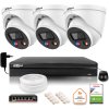 Dahua IP Surveillance Kit TIOC 5mpx 2K 3 kamery IPC-HDW3549H-AS-PV-0280B-S5 DVR s diskom na nepretržitú prevádzku