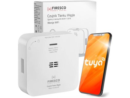 Detektor oxidu uhelnatého Firesco FCO-850 WF s aplikací WiFi Tuya