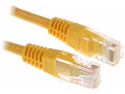 PATCHCORD CAT5E UTP 0,25M ŽLUTÝ