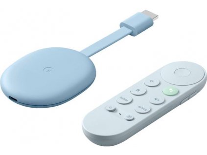 Multimediální přehrávač Google Chromecast 4K s Google TV Blue