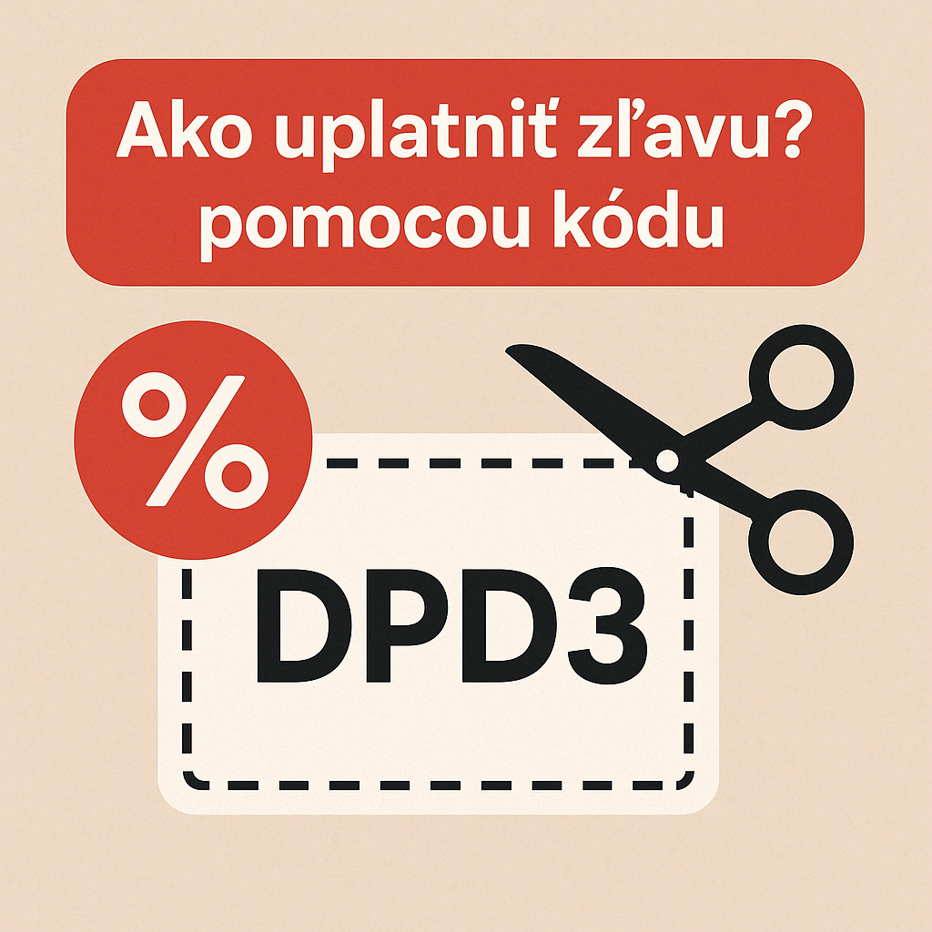 Ako uplatniť zľavu 3 € pomocou kódu: dpd3