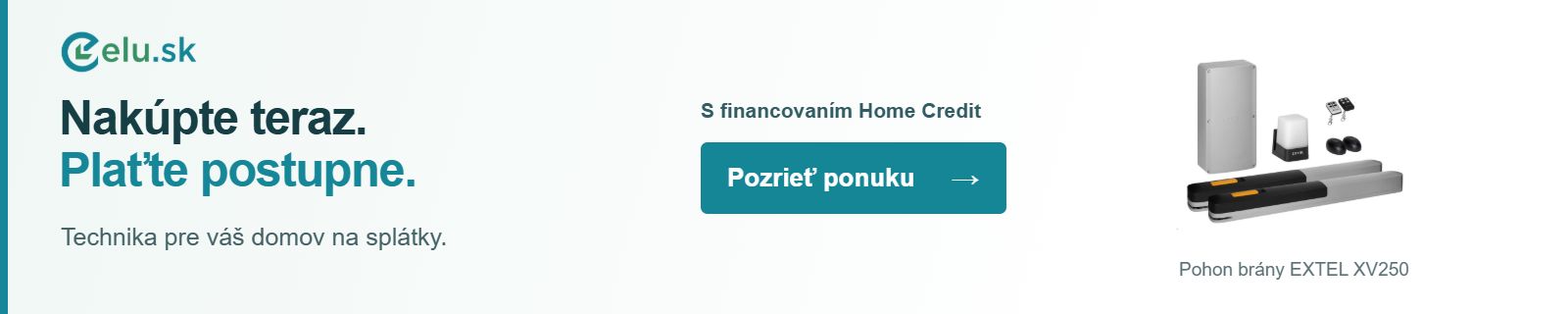 ELU.sk – technika na splátky s Home Credit, úrok do 6,9 % p. a.