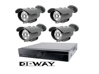 Zvýhodnený set: DI-WAY HDCVI 4+1 kamerový systém 720P, 3.6mm