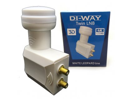 DI-WAY LNB TWIN 0,1 dB, WHITE LEOPARD LINE