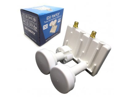 DI-WAY LNB MONOBLOCK TWIN 0,1dB 4,3st, WHITE LEOPARD LINE