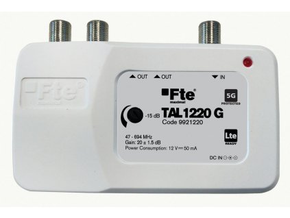 FTE linkový zesilovač TAL 1220G 5G LTE, s regulací zisku, 2x výstup