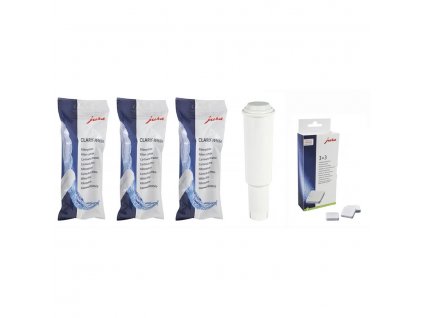 Filtry ke kávovarům JURA CLARIS filtr WHITE 3 ks + Jura odvápňovací tablety 3 x 3 ks