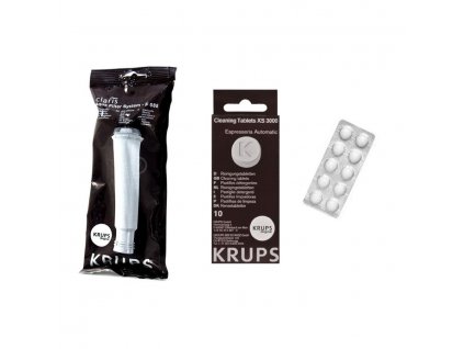 Krups F08801 Aqua Filter Claris + XS300010 čistiace tablety pre espressá Krups