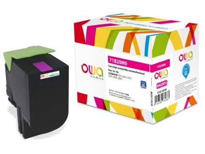 OWA Armor toner kompatibilný s LEXMARK 71B20M0, 2300st, červená/magenta