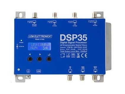 LEM DSP35-5G programovatelný DVB-T/T2 zesilovač