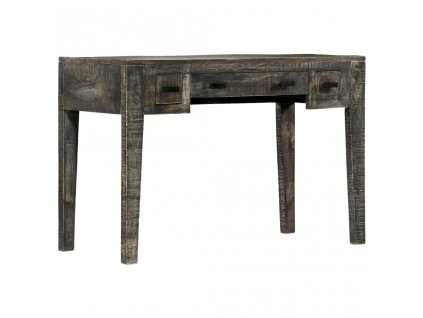 Multidom Stôl čierny 110x50x75 cm masívne mangovníkové drevo