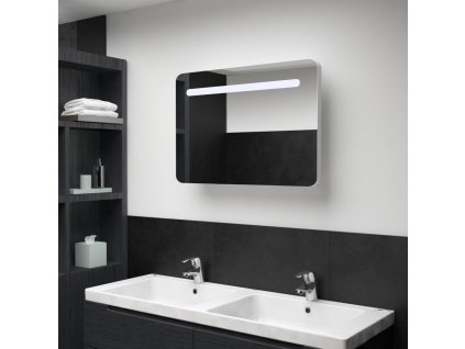 Multidom Kúpeľňová skrinka s LED a zrkadlom 80x9,5x55 cm