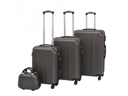 Multidom Sada 4 cestovných kufrov z tvrdým krytom, antracitová