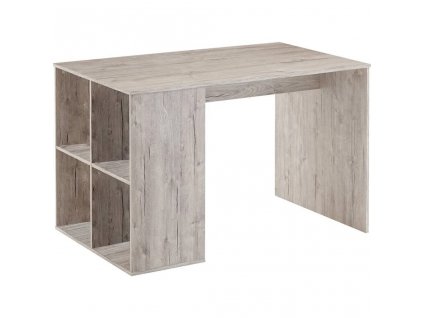 FMD Pracovný stôl s bočnými policami 117x73x75 cm pieskovo-dubový