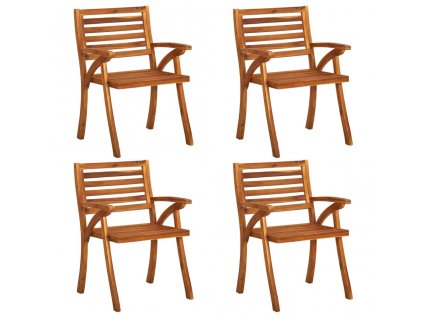 Multidom Záhradné stoličky 4 ks masívne akáciové drevo