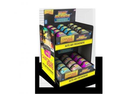 CSC-DT-CT-II California Scents Stojan CANS DOUBLE TRAY COUNTERTOP MAX SKU CAPACITY: 24 CANS