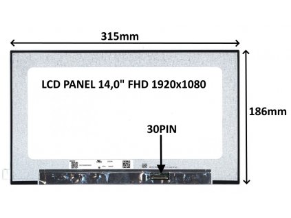 LCD PANEL 14,0'' FHD 1920x1080 30PIN MATNÝ IPS / BEZ ÚCHYTŮ