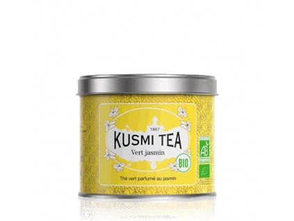 Kusmi Tea Organic Green Jasmine, sypaný čaj v kovové dóze (100 g)