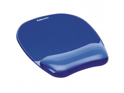 Fellowes Podložka pod myš a zápästie CRYSTAL gélová modrá