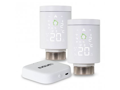 EVOLVEO Heat M30 Starter Pack, 2× múdra termostatická hlavica na radiátor & centrálna jednotka