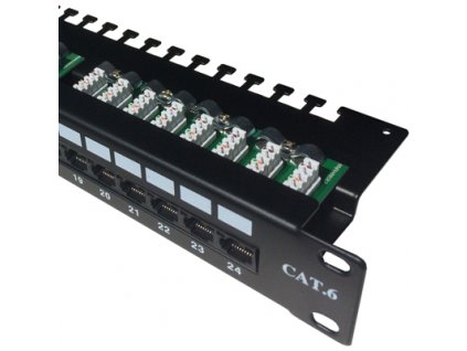 DATACOM Patch panel 24p. CAT6 UTP 3x8p LSA 1U horný zárez