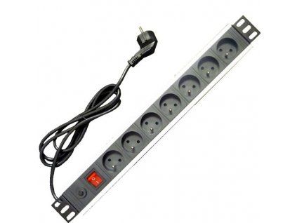 napajeci panel oc 7x230v 2m ppo black