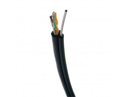 DATACOM UTP drôt Cat5e 50m samonosný OUTDOOR blk