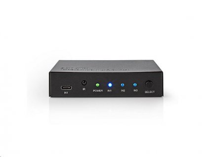 Prepínač HDMI NEDIS VSWI34721AT 2x HDMI + 1x USB-C IN | 1x HDMI OUT | 4K