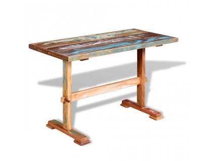 Multidom Jedálenský stôl s podstolinou, recyklovaný masív 120x58x78 cm