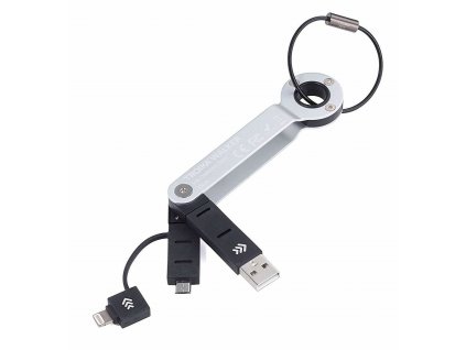 CBL01/SI Troika WALKER SILVER USB kľúčenka, strieborná