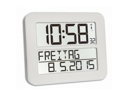 60.4512.02 TFA TimeLine MAX Rádiom riadené digitálne hodiny, čierne