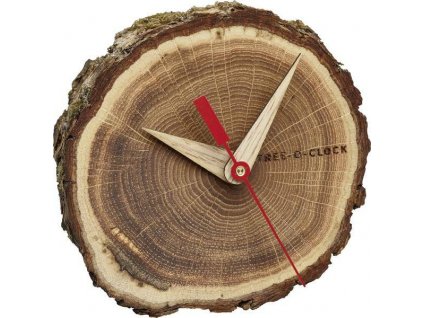 60.1028.08 TFA Tree-o-Clock Nástenné hodiny z dubového dreva, vrátane batérie
