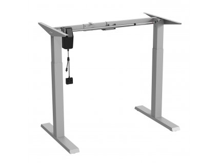 Elektricky výškovo nastaviteľný stôl Ergo Office, max. výška 123 cm, max. hmotnosť 70 kg, bez stolovej dosky, sivý, ER-403G