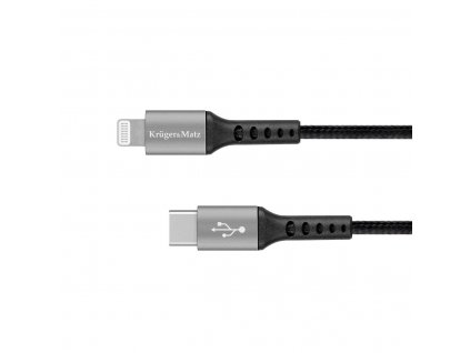Kábel USB typ C - Lighting C94 MFi 1m čierny Kruger&Matz