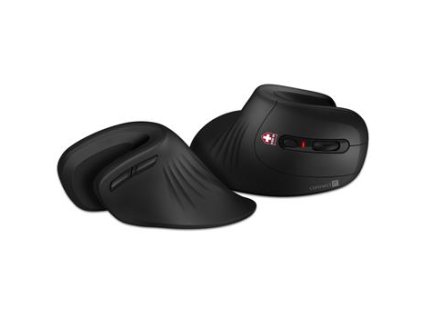 CONNECT IT FOR HEALTH ErgoMax ergonomická vertikální myš, (+ 1x AA baterie zdarma), bezdrátová, ČERNÁ