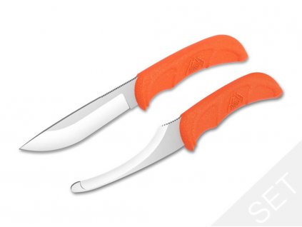 Outdoor Edge 02OE055 JAEGER-PAIR sada loveckých nožov 2ks, oranžová, TPR, nylonové puzdro