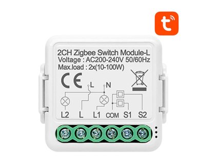 Inteligentný spínací modul ZigBee Avatto N-LZWSM01-2 Bez neutrálu TUYA