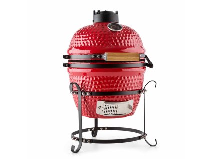 10029124 Klarstein Princesize, červený, keramický kamado gril, 11", údenie, barbecue, pomalé pečeni