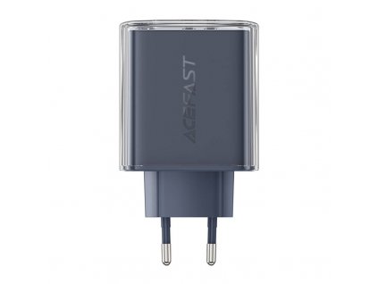 Sieťová nabíjačka Acefast A45, 2x USB-C, 1xUSB-A, 65W PD (sivá)